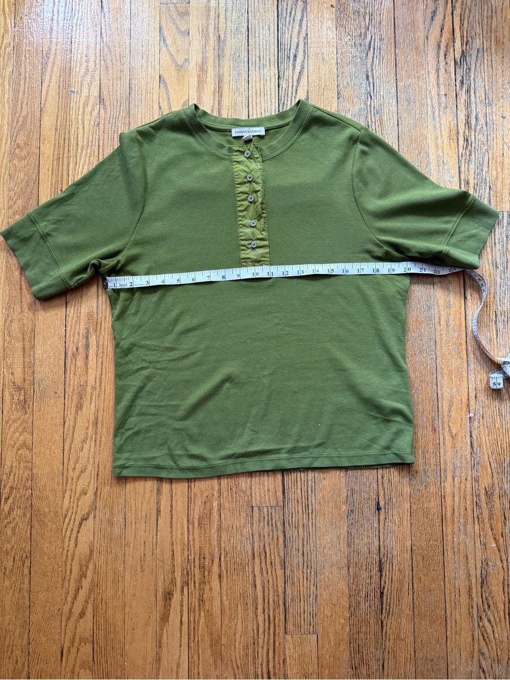 Banana Republic Olive Henley Knit Top